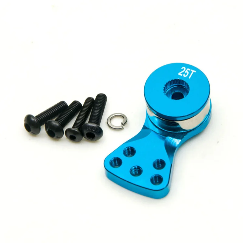 25T Teeth Tooth Half Servo Arm Horn for 1/8 1/10 RC Car Boat FUTABA///ACOMS//AITEC//SAVOX,21mm Blue