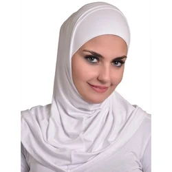 Malay Crystal Hemp Instant Hijab Solid Color Muslim Islamic Scarf Arab Shawls Malaysia Style Wear Directly Turban Bandana