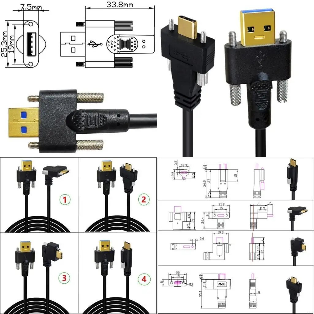 

Y5jb Универсальный USB3.1 для типа C Кабель C для захвата видео и больших передачи данных