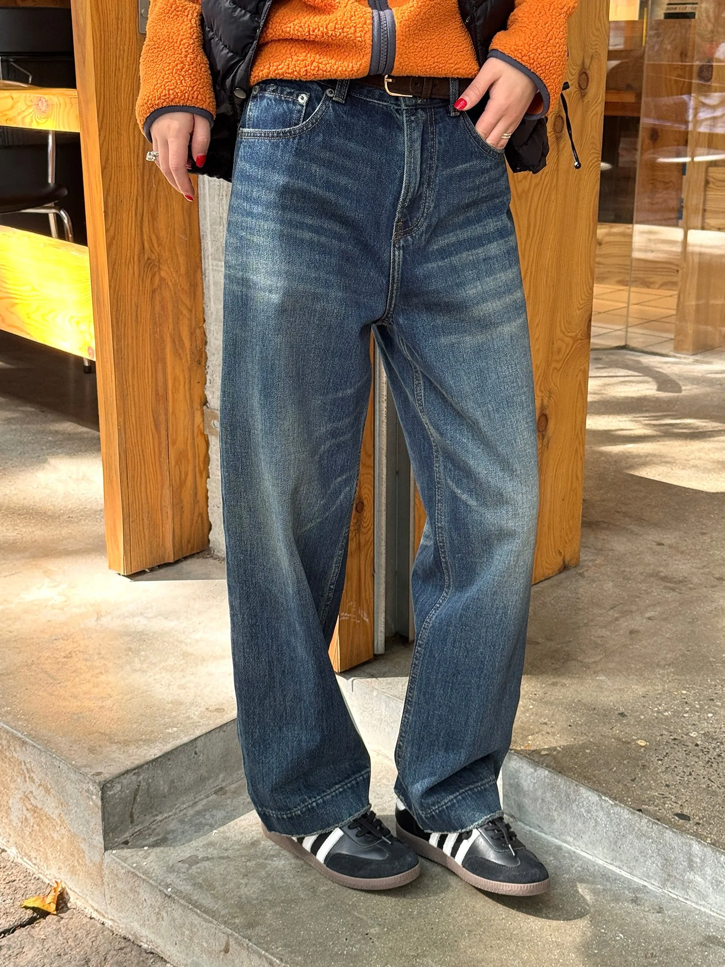 

Джинсы Waed Denim с высокой талией, свободные, женские, в стиле ретро, из хлопка, прямого кроя, с эффектом похудения, для невысоких женщин