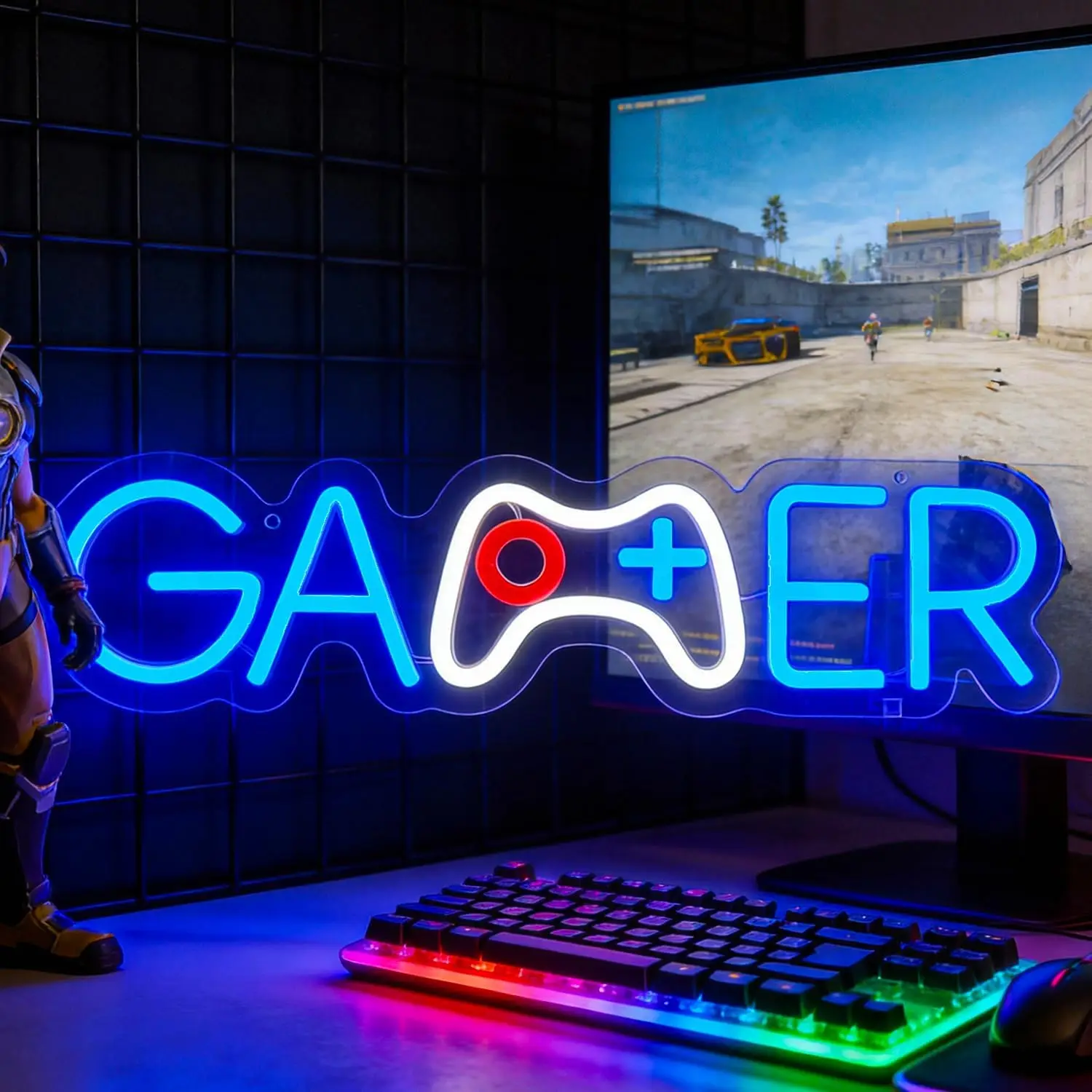 

Неоновая вывеска Gamer USB LED: неоновая подсветка для бара, гаража, игровой комнаты, спальни, декор, подарок на день рождения, настенный светильник