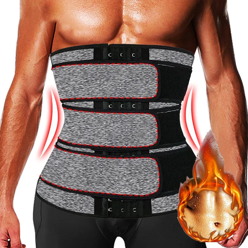 Men's Waist Tripple Sports Belts Waist Trainer Shaperwear Tummy Control Slimming Fat Burning Abdomen Weight Loss Trimmer Corset