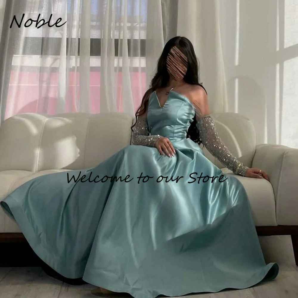 Noble Elegant Strapless Formal Occasion Gowns A-Line Evening Dresses Floor-Length Pleated Party Dress for Women Long Prom Gown