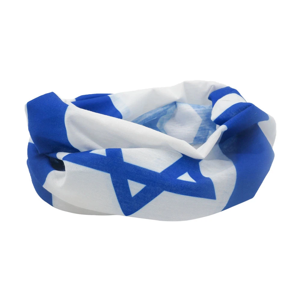 علم إسرائيل الوجه باندانا الرجال النساء الرياضة في الهواء الطلق الرقبة الجراب متعددة الوظائف أغطية الرأس المشي لمسافات طويلة الدراجات وشاح واقي الوجه بالاكلافا