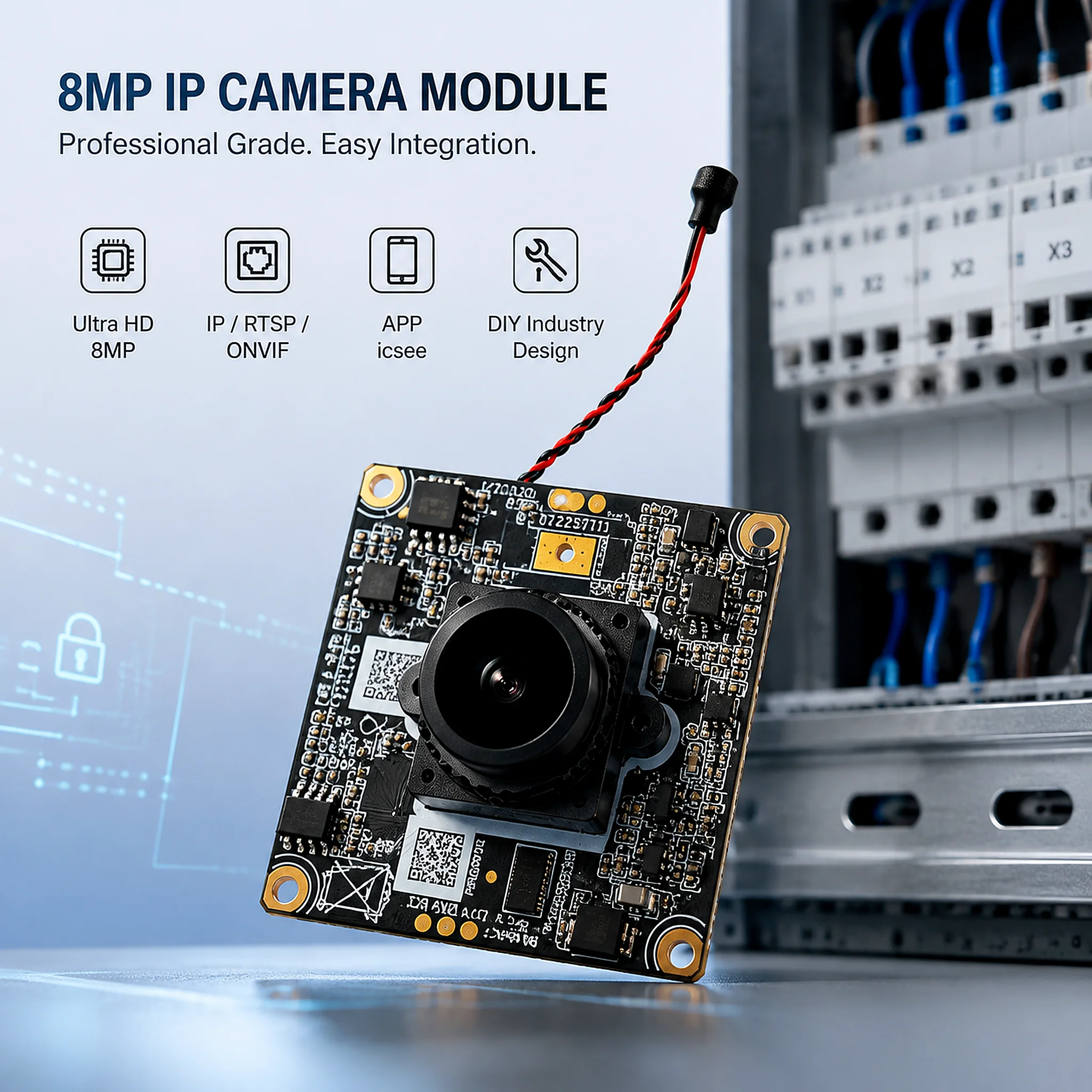 POE Mini Pin Hole MIC Audio H.265 CCTV Video Surveillance IMX415 4K Mini IP Camera SDK 8MP Starlight Network Camera Module Xmeye