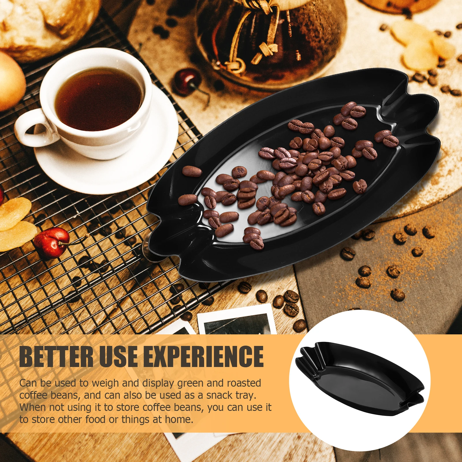 

Coffee Sample Tray Plastic Storage Weighing Plate Oval Shelf Display Roasted Beans Cupping Case Container Lightweight Ergonomic