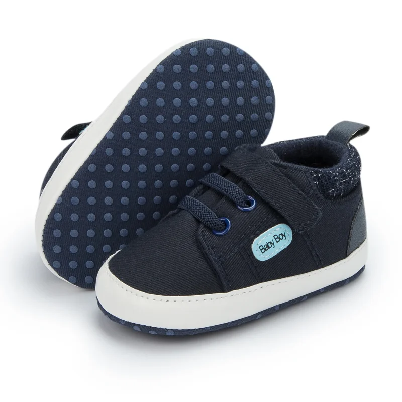 Baby Boys Girls Casual Canvas Sneakers High Top Sports Baby Boys Girls Shoes Non-slip Soft Bottom Beginner Walking Casual Shoes