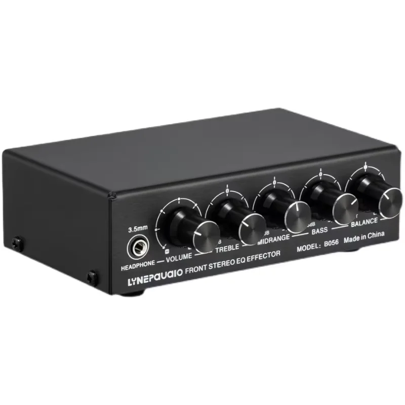 Pre-stereo amplifier, high/mid/bass adjustment audio effector, supports 3 mixers, USB 5V power supply
