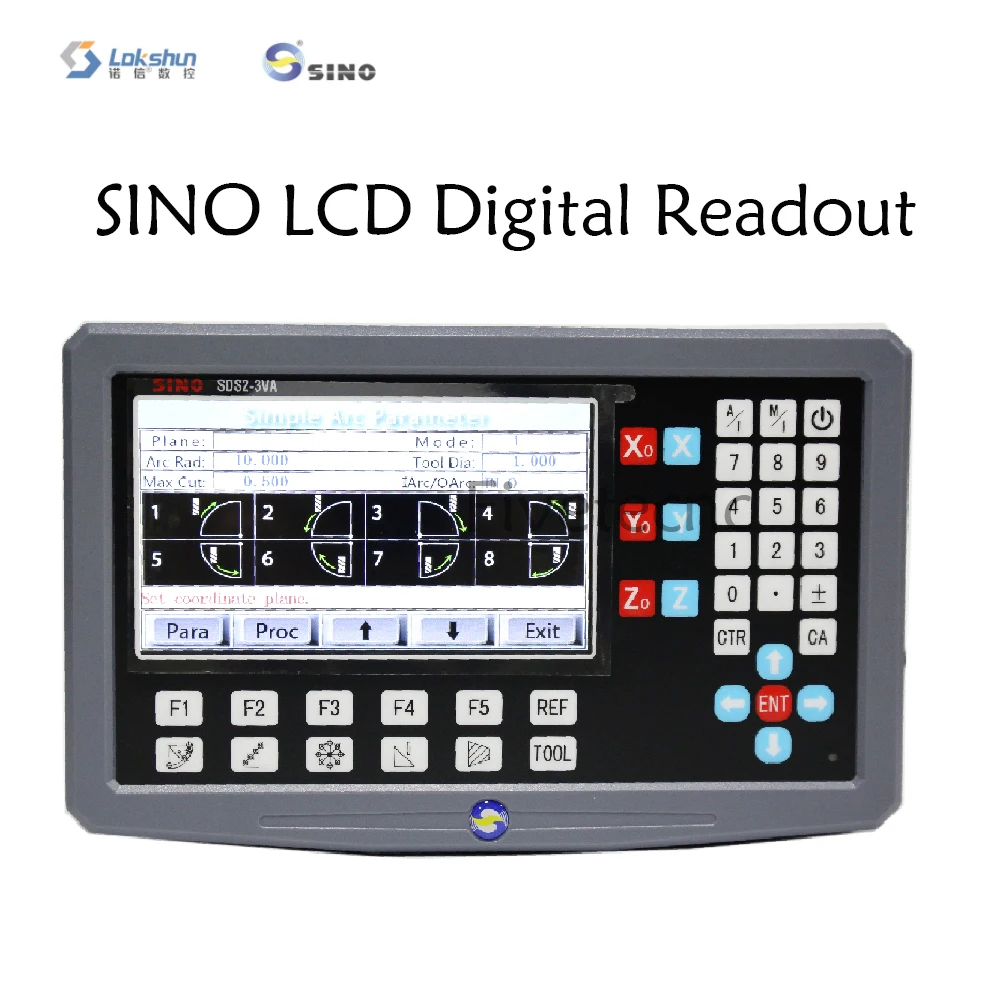 LCD SINO SDS2-3VA DRO Digital Readout 2 Axis 3 Axes Display Counter Lathe Milling