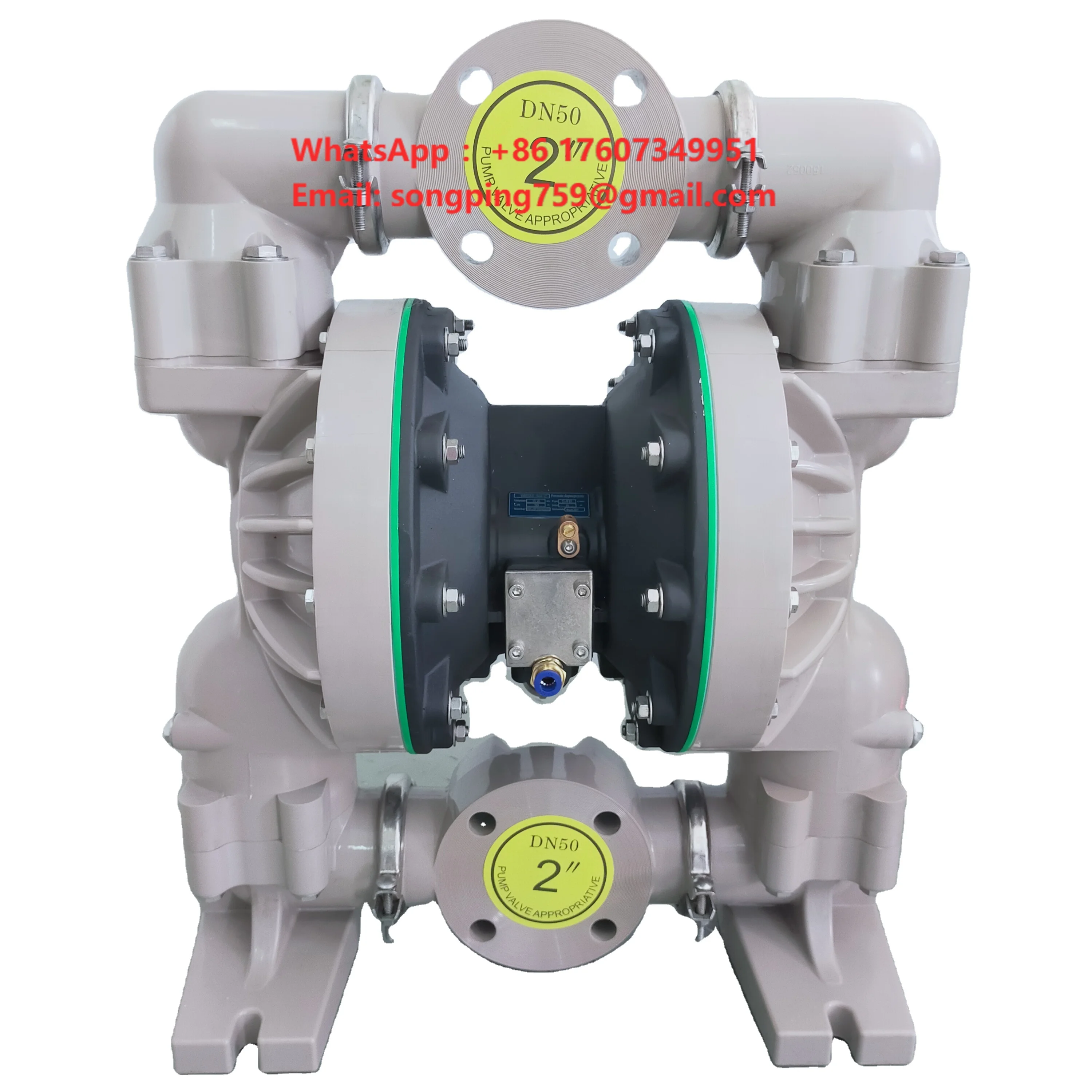 ARO 2-Inch Pneumatic Diaphragm Pump Plastic 6662A3-344-C Polypropylene Air Operated PTFE/Santoprene Diaphragm Marine Watering