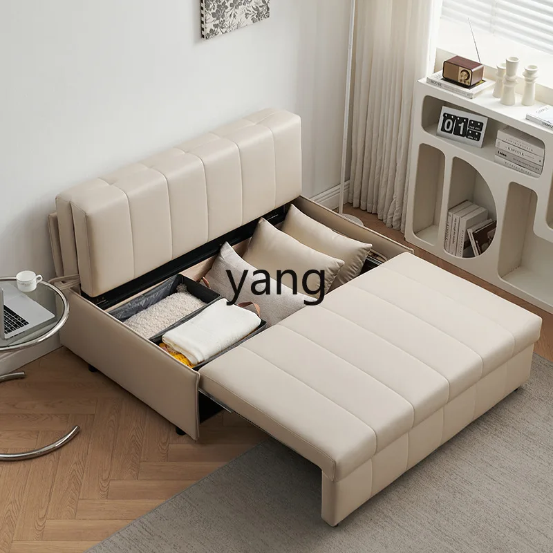LTT modern simple sofa bed folding dual-purpose balcony living room telescopic multi-functional storage sofa
