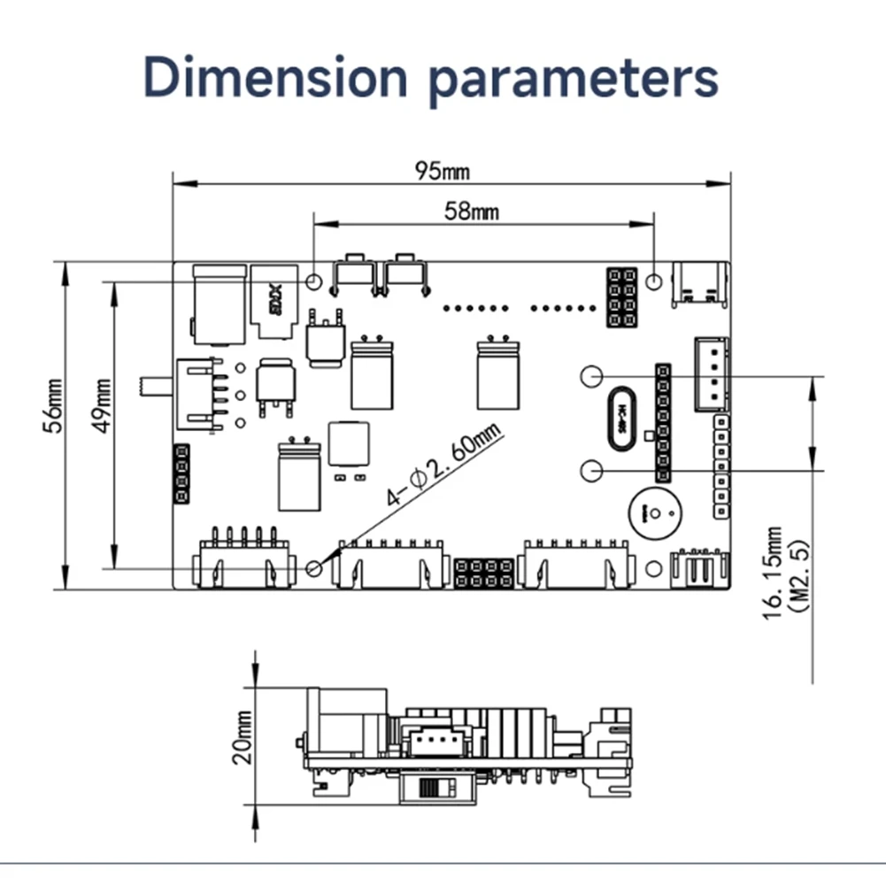 AB53 STM32 Robot Driver Board Parts STM32F103RCT6 Chip with Multiple Expansion Interfaces Supports WIFI Bluetooth B