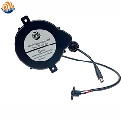 Without Locking 3 Meters Spring Loaded Retractable Power Extension Cable Reel for Scooter Charger