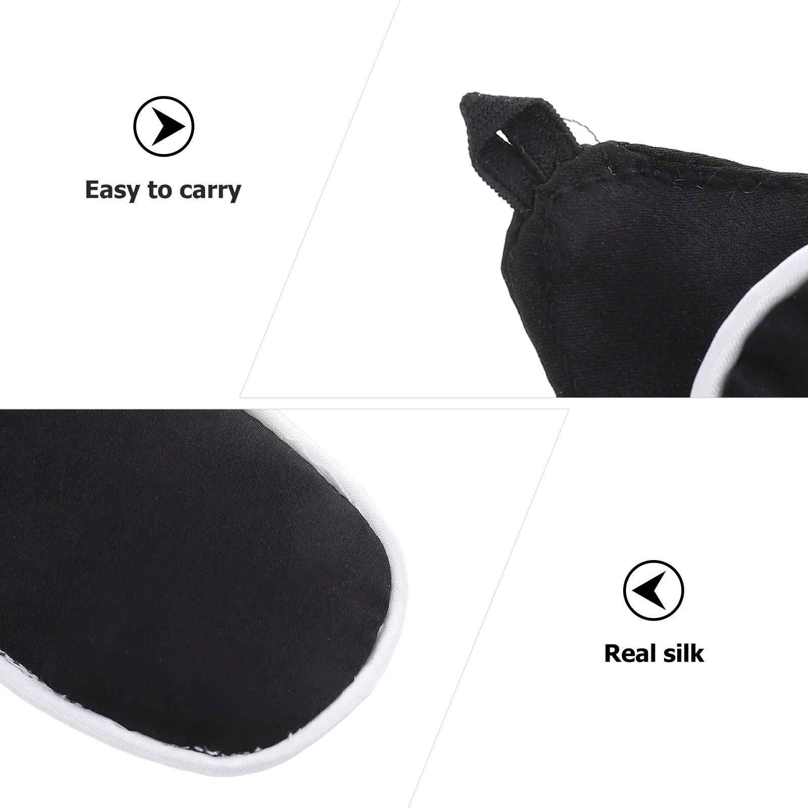 غطاء رقعة عين واحدة لتصحيح الحول مادة حريرية حقيقية قناع عين واحدة مريح للاستخدام اليومي #1