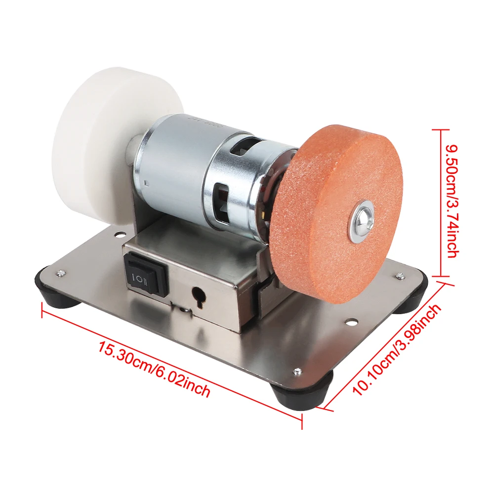 Grinder Motor Micro Grof en Fijn Polijsten Dubbele Grinder MachineArtifact Tafel Mini Elektrische Slijpschijf Grindig Steen