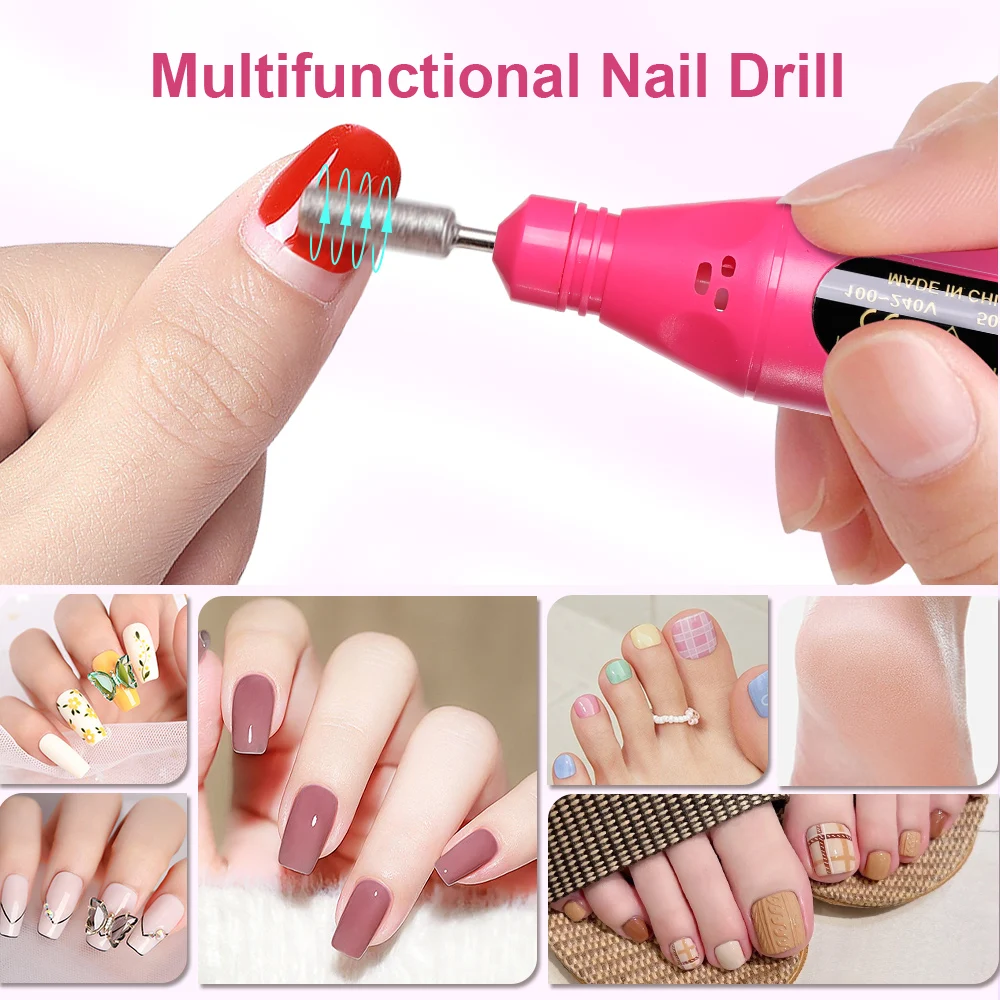 

6 in 1 Electric Nail Drill Set, Disassembly Polisher, USB Charging Nail Removal Polishing And Shaping Nail Tool