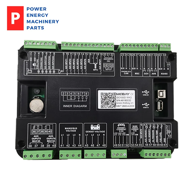 Original DC100D Mebay Generador Parts Parallel Controller Diesel Generator Engine LCD Control Board CAN Communication Interface