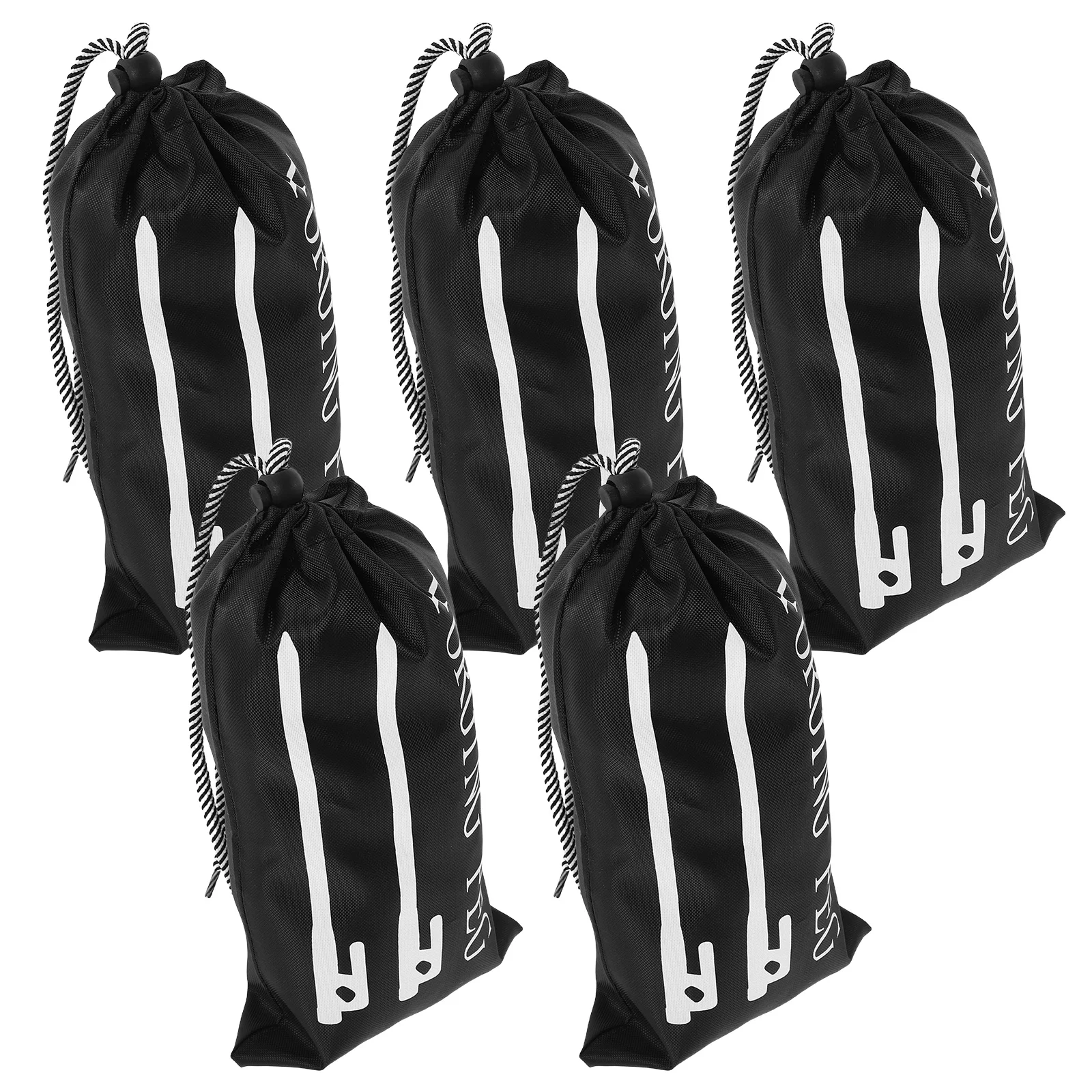 

5Pcs Tent Stake Storage Bags Portable Drawstring Camping Tent Peg Organizer Gear Pouch for Hiking Outdoor Accessories