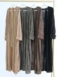 Ramadan Eid Plain Abaya Dubai Kaftan Muslim Kimono Dress Turkey Prayer Islam Abayas For Women Robe Kimono Femme Musulmane Kaftan