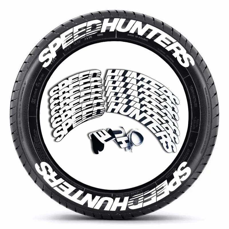 

Наклейки на шины и колеса SPEED HUNTERS, наклейки с буквами для модификации автомобилей и мотоциклов, товары для салона автомобиля