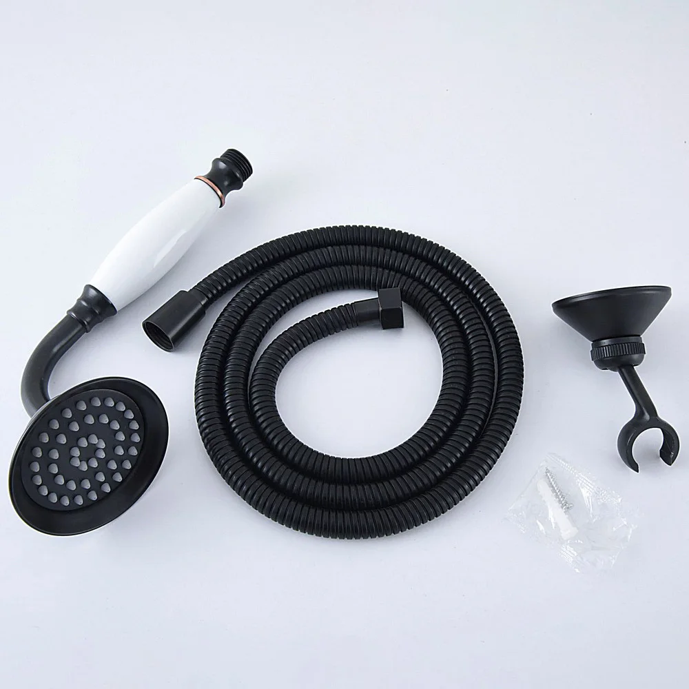 

Oil Rubbed Bronze Shower Head Set With shower holder And 1.5 M Plumbing Hose Rainfall hand held Shower Head Water Saving Nhh066