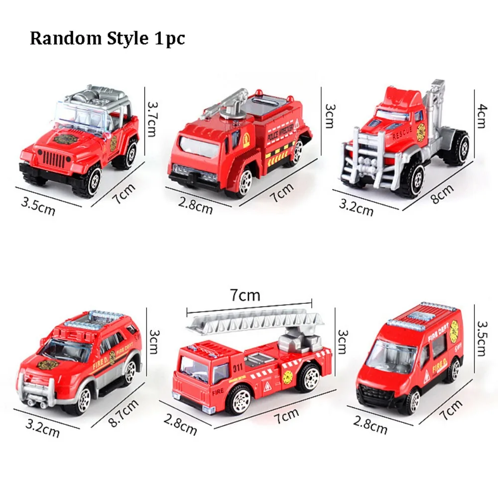 Camión de Bomberos de Juguete de Alta Calidad 1:64 para Niños, Varios Estilos, Vehículo de Rescate de Aleación, Coche de Ingeniería con Escalera de Bomberos