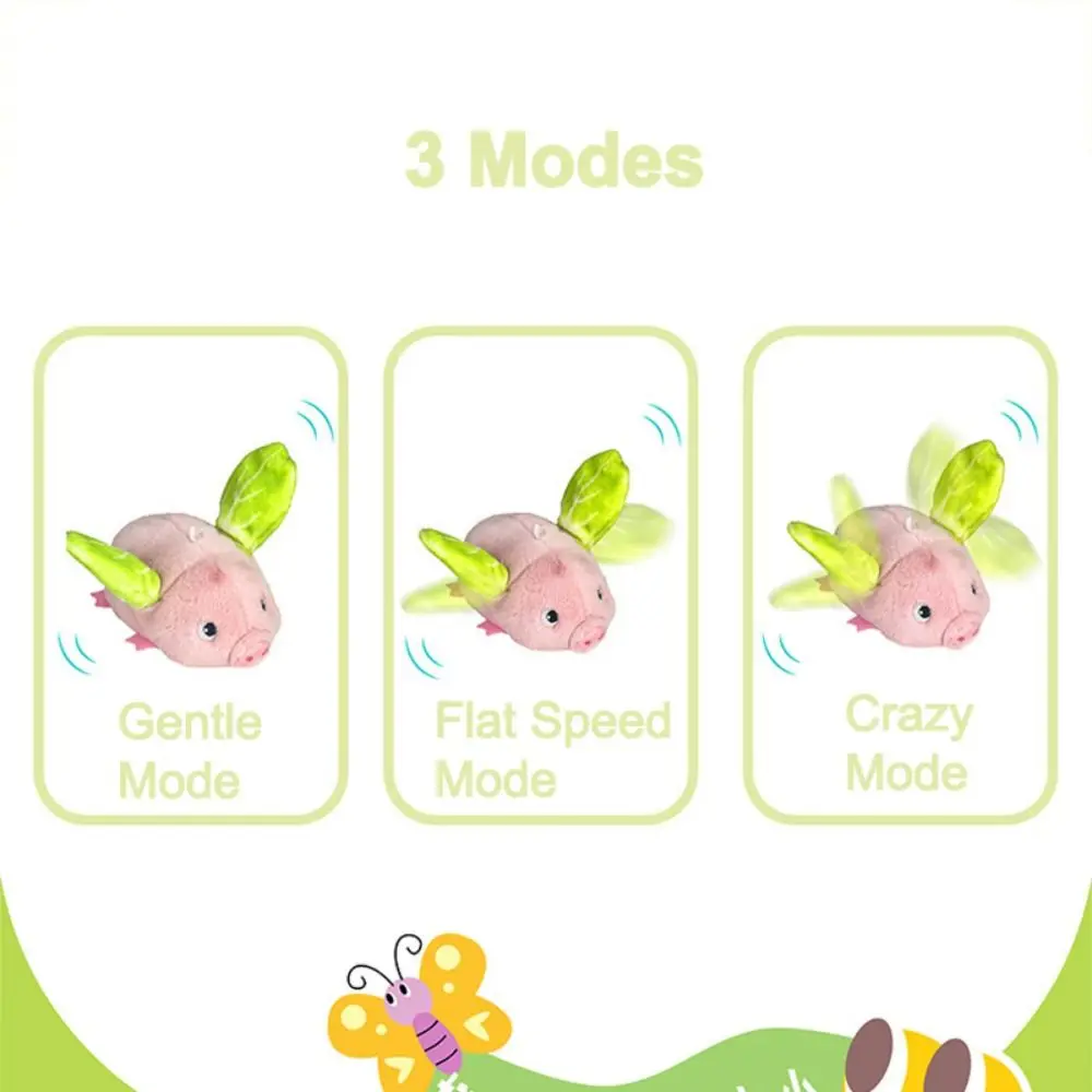 Zabawne interaktywne zabawki dla kotów, ładowane przez USB, aktywowane dotykowo, elektroniczne pluszowe zabawki dla kotów, nie latają, można prać.