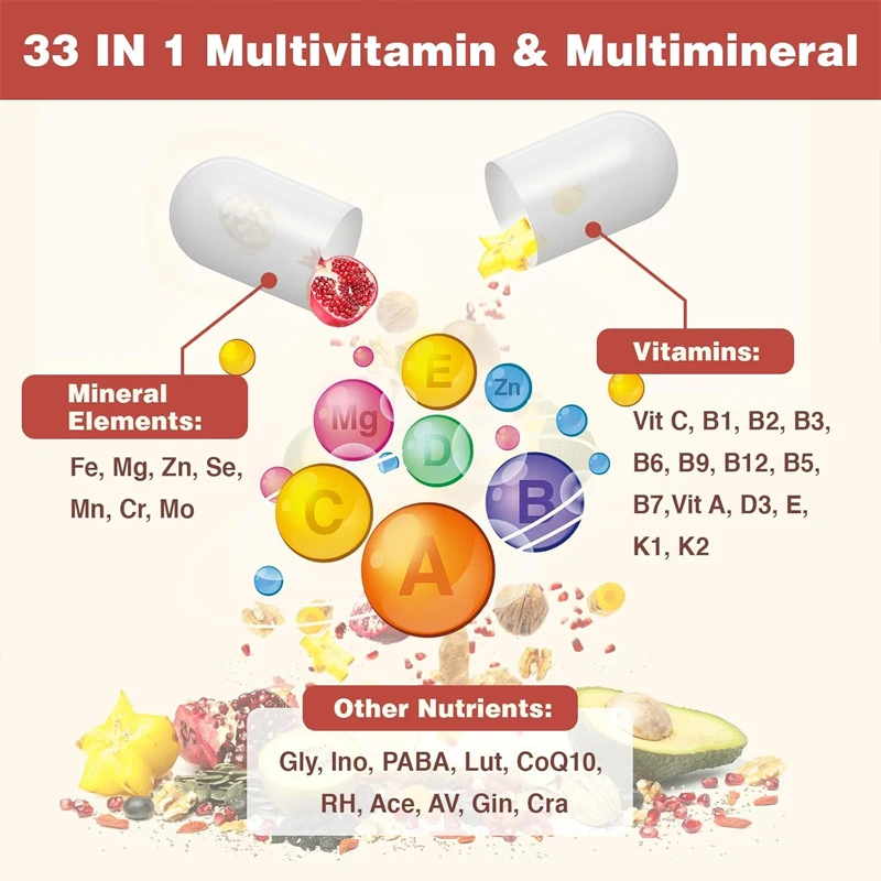 Liposomal multivitamins for women over 50 years old - containing 32 ingredients, used for cardiovascular and bone health support