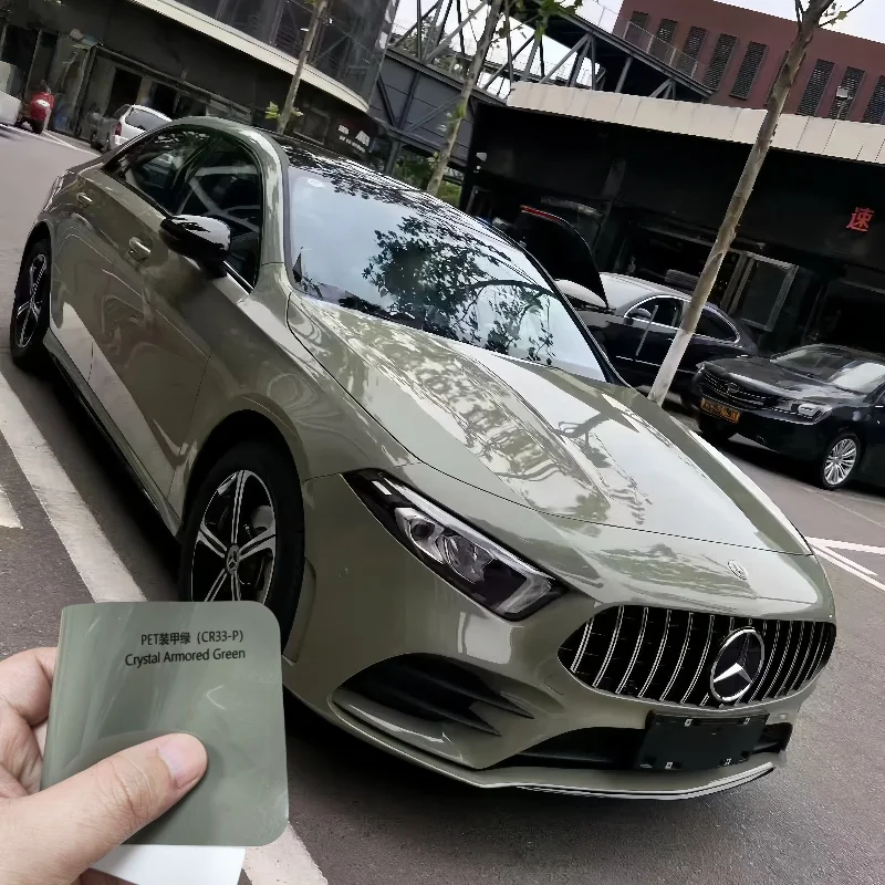 

3M PPF PET Crystal Armored Green Автомобильная виниловая пленка Высокоглянцевая воздушная пленка Неслойная пуленепробиваемая отделка Ударопрочная