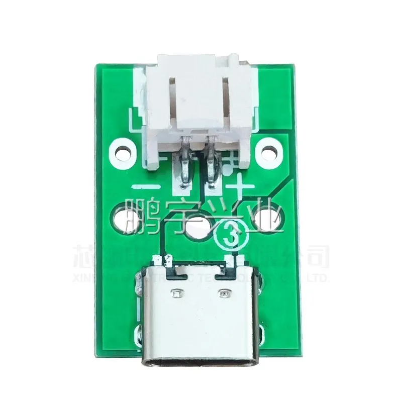 5 Stück TYPE-C weibliche Sitzprüfplatte Datenkabel-Adapterplatine USB-Steckdosenleiste auf 1,25/2,0/2,54 mm Abstand
