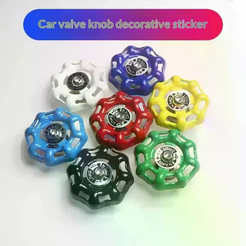 Car Central Control Rotary Knob Sticker Metal Valve Handle For Interior Key Gear Ignition Device Modification Ornament
