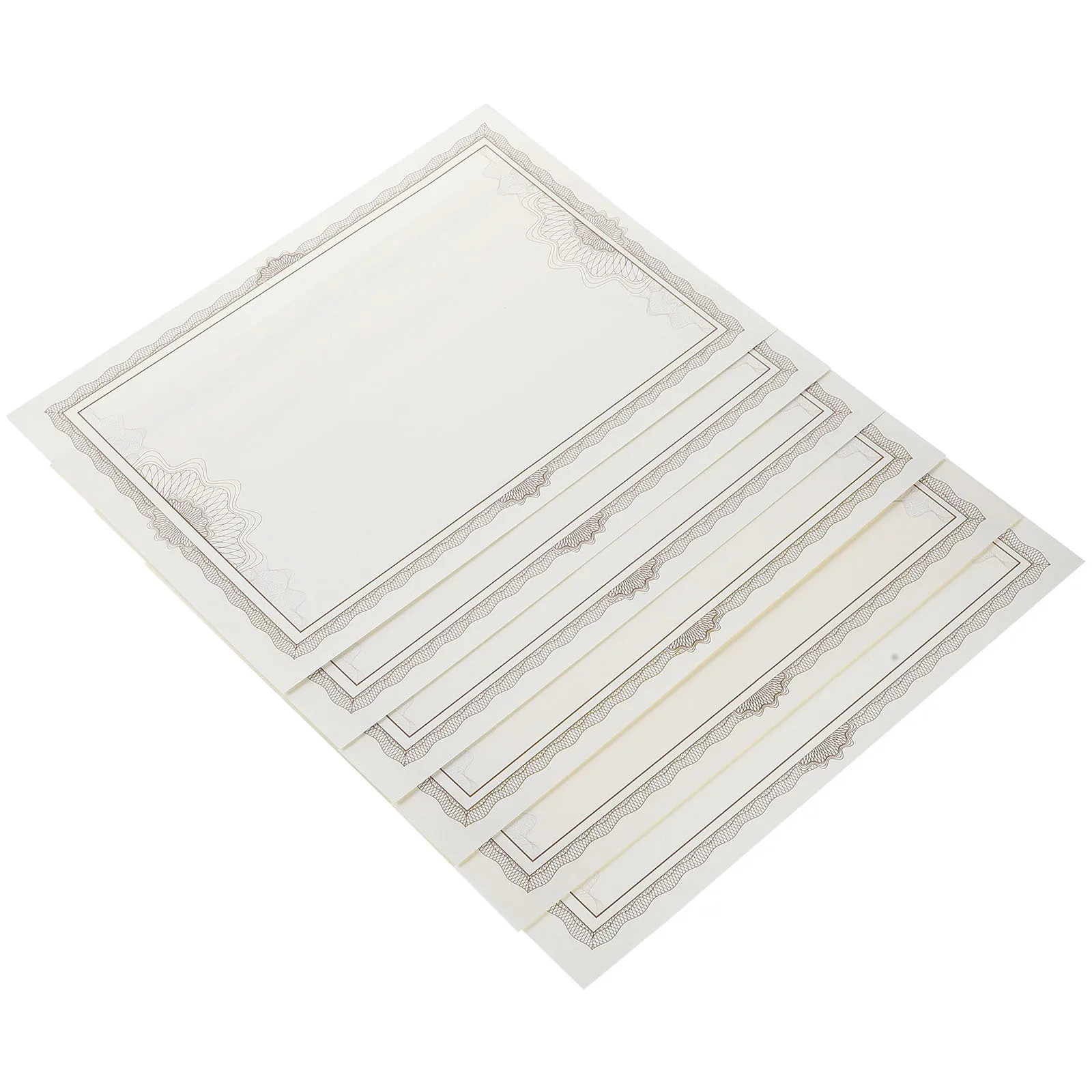 6pcs Certificate Paper 8.5X11 Inch Printable Writable Award Diploma Inner Paper For School Office School Award Supplies Use