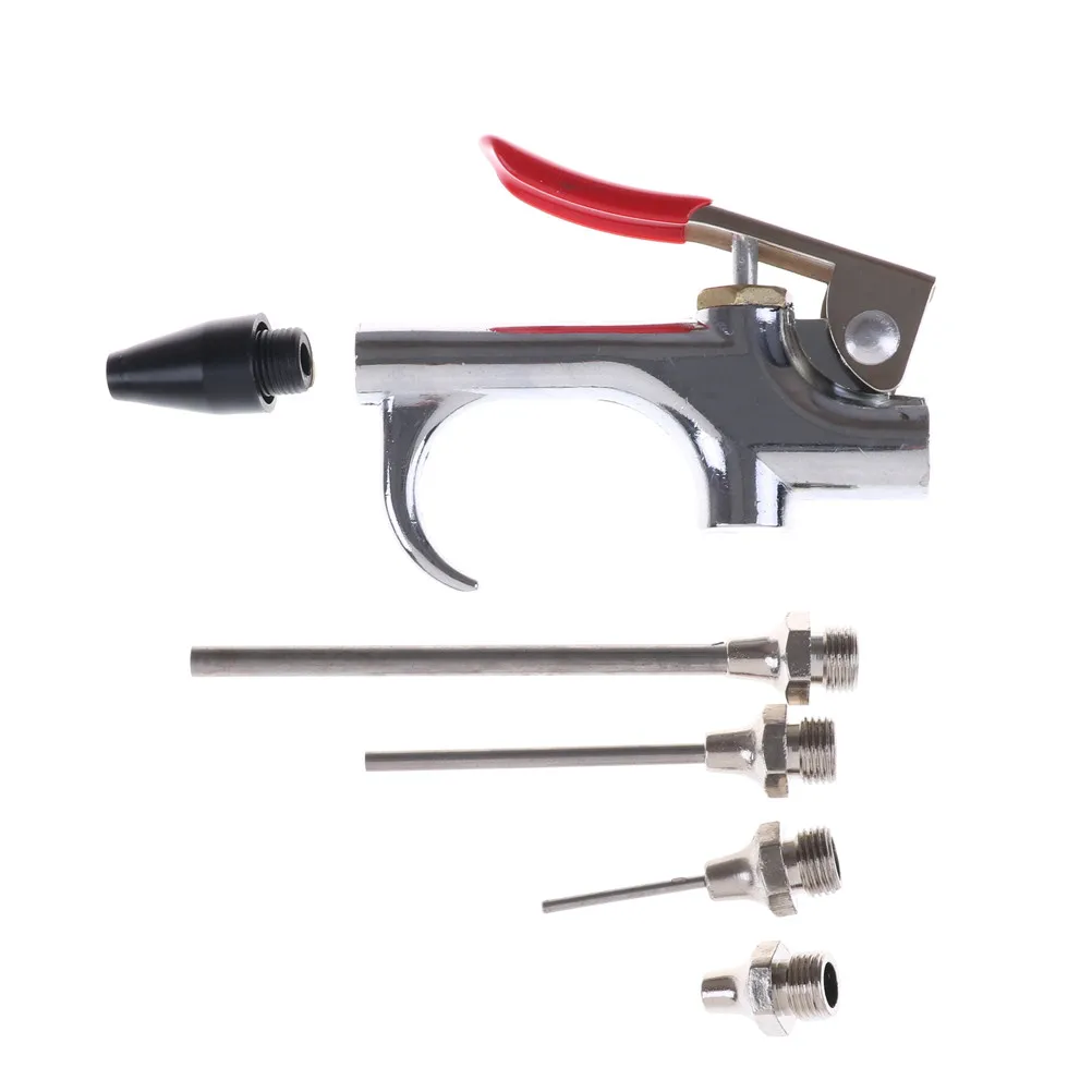 5PCS Air Compressor Blow Kit Nozzles Inflation Needle Spray Blower Gun Tool NEW