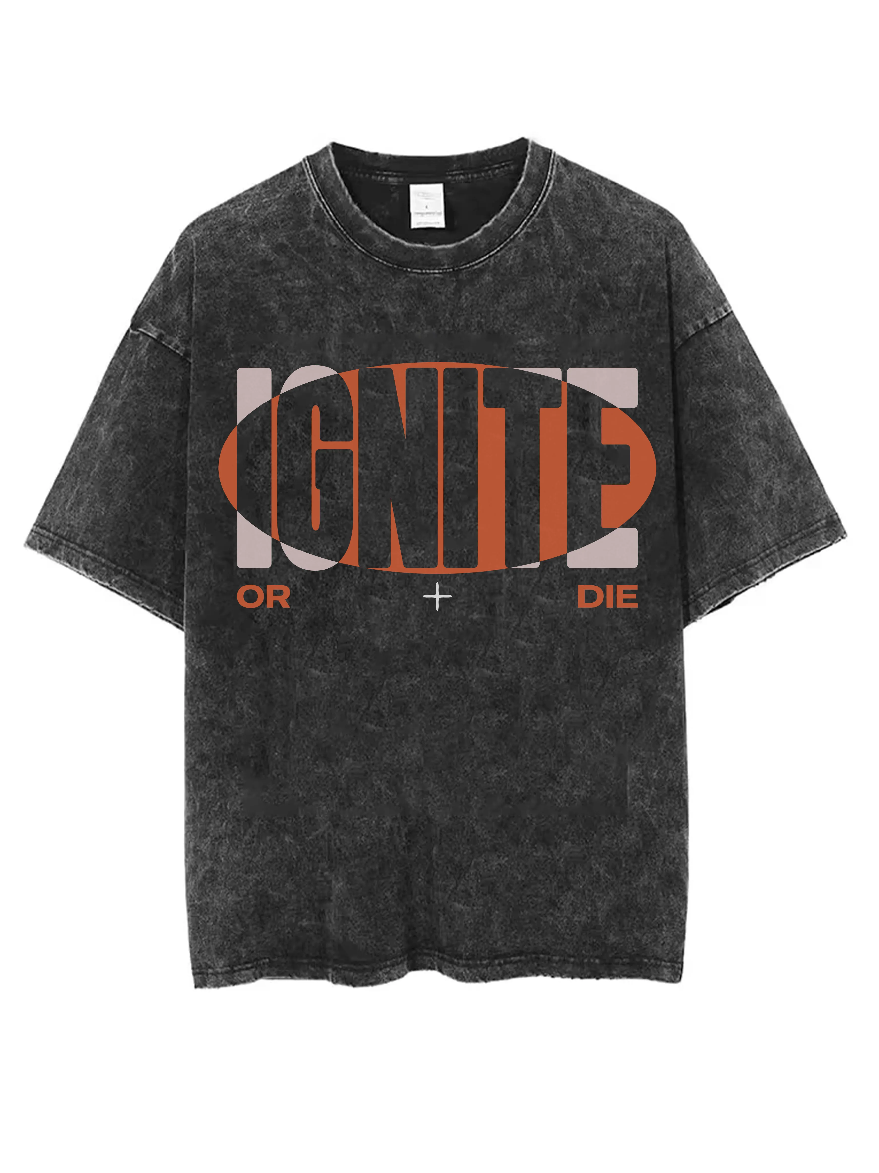 

IGNITE Got Too Silly Black Washed Round Neck T-Shirt Loose Comfortable Fit for Men Women Perfect for Christmas Winter