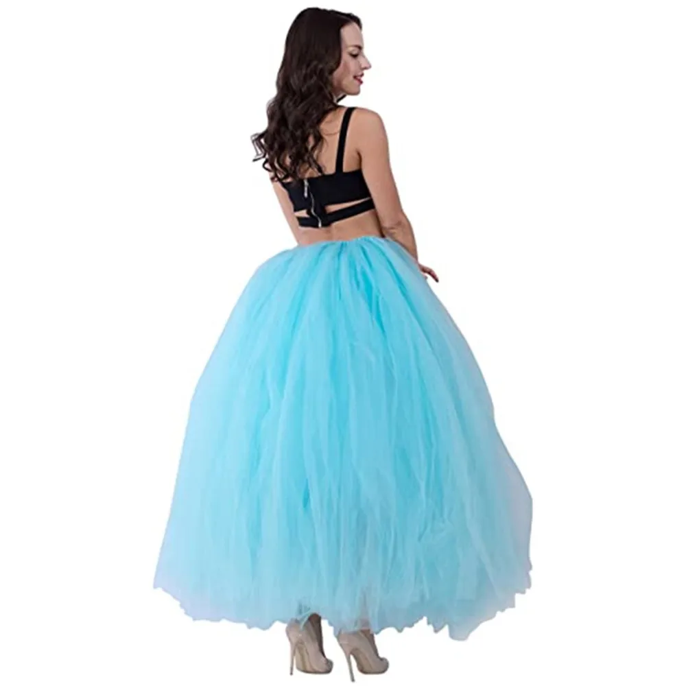 Jupon Long arc-en-ciel noir, robe de bal Crinoline de mariage, sous-jupe superposée en Tulle pour femme adulte, accessoires de mariée Tutu, 2022