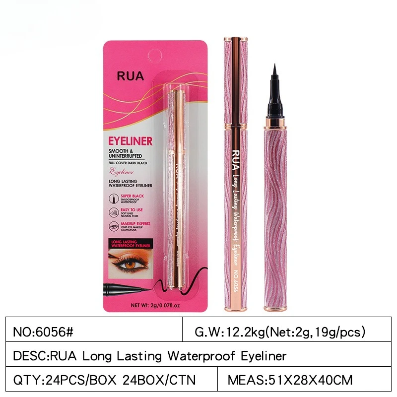 Waterdicht zwart eyelinerpotlood Sneldrogend Veegvast De hele dag dragen voor gevoelige ogen en beginners Gemakkelijk aan te brengen cosmetica