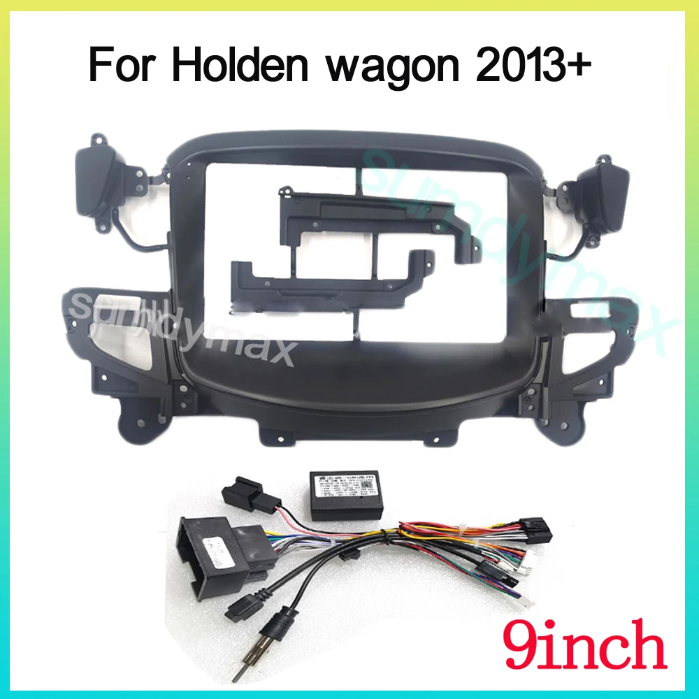 9 inch 2din Car Radio Fascia Panel canbus box for holden wagon 2013 + Facia GPS Navigation Dash Kit Console Plate Adapter