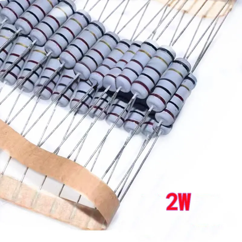 20PCS 2W Wire-wound Fuse Resistor 5% Tolerance Ohm Values 100R/150R/200R/270R/300R/330R/390R/470R/510R Ohm for Electronics