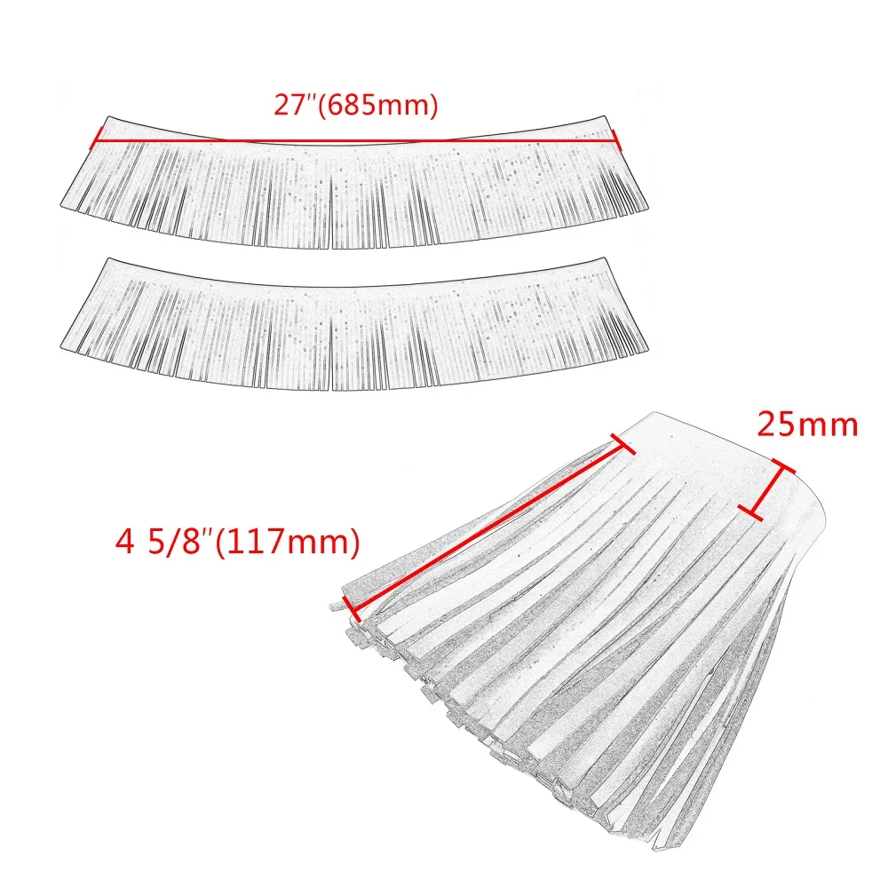 Motorcycle Universal Vintage Fringe Saddlebag Seat Floorboard Trim For Harley Honda Indian Kawasaki Yamaha Suzuki Ducati