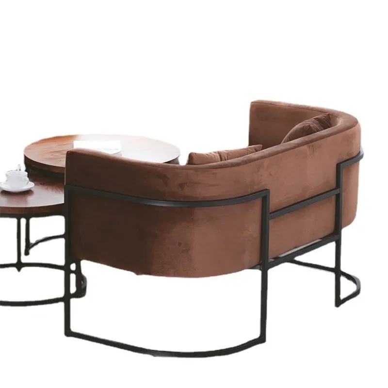 American classic retro tavern reception double sofa creative homestay coffee shop leisure