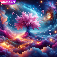 Momoart 5D DIY Diamond Mosaic Tree Landscape Picture Rhinestones Diamond Painting New Arrival Embroidery Handmade Hobby