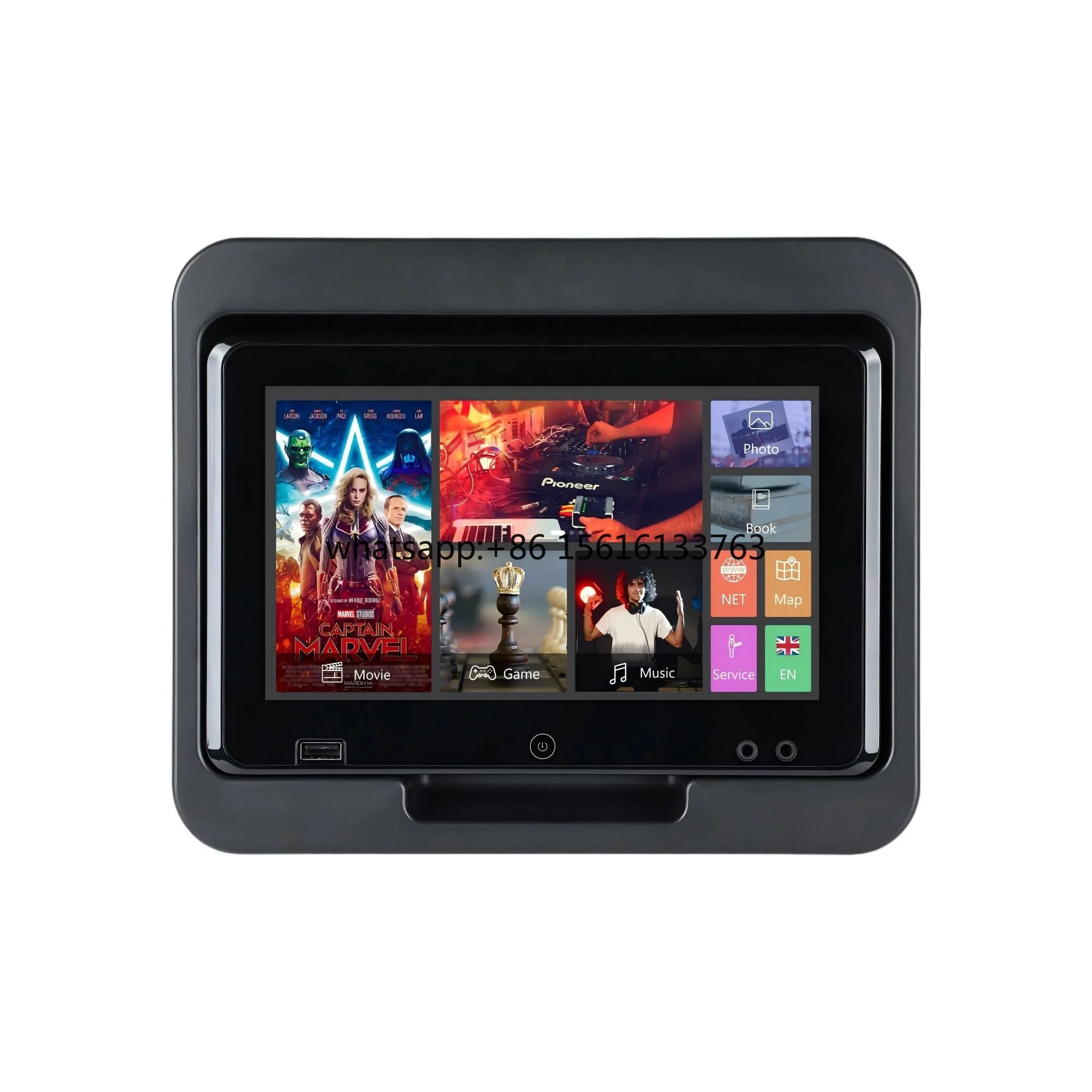 

Android 8" 9" 10.1" 11.6" Bus Seat Back Monitor Screen with GPS & TV IPS 2.5D Display USB for VOD Entertainment