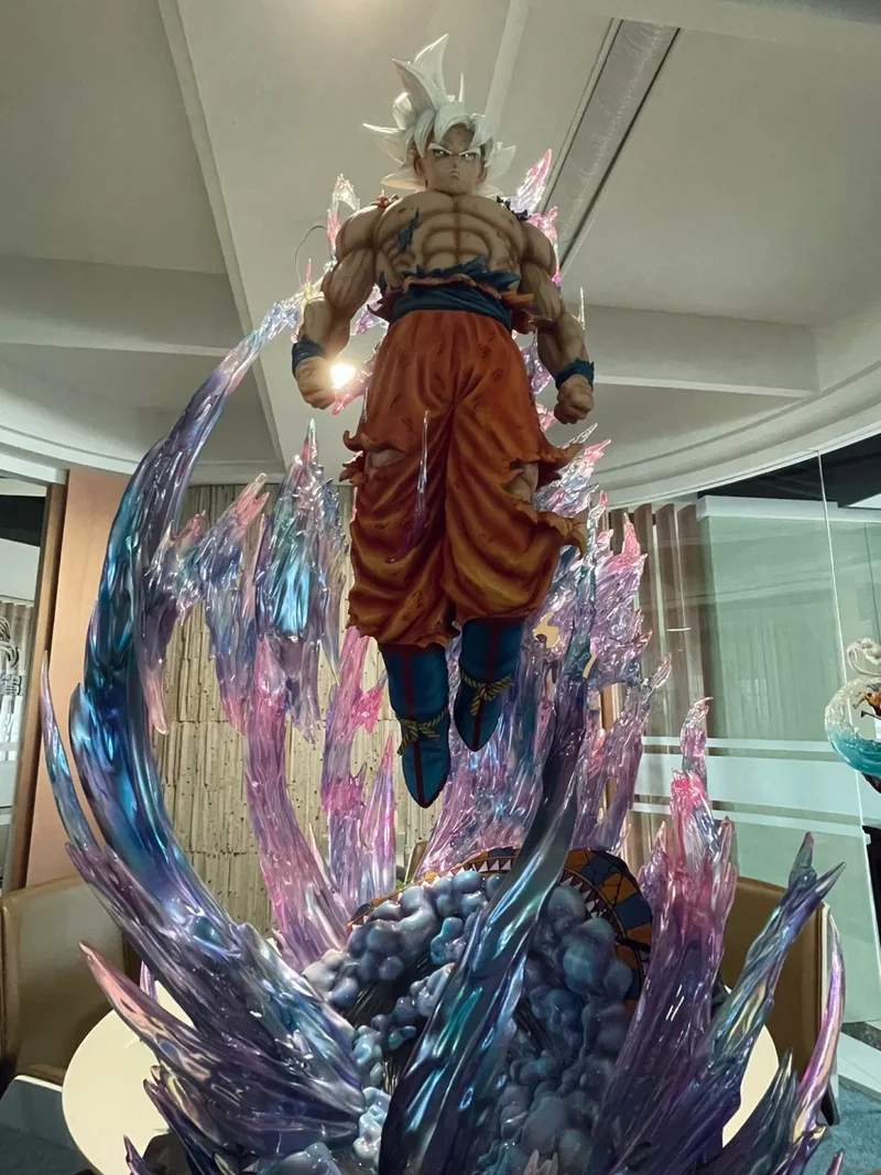 1/4 53cm 悟空 ドラゴンボール 超サイヤ人ゴッド超サイヤ人 悟空 レジン製スタチュー 1/4&1/6スケール 限定版フィギュア ラストスリープスタジオ製 LED付きGK