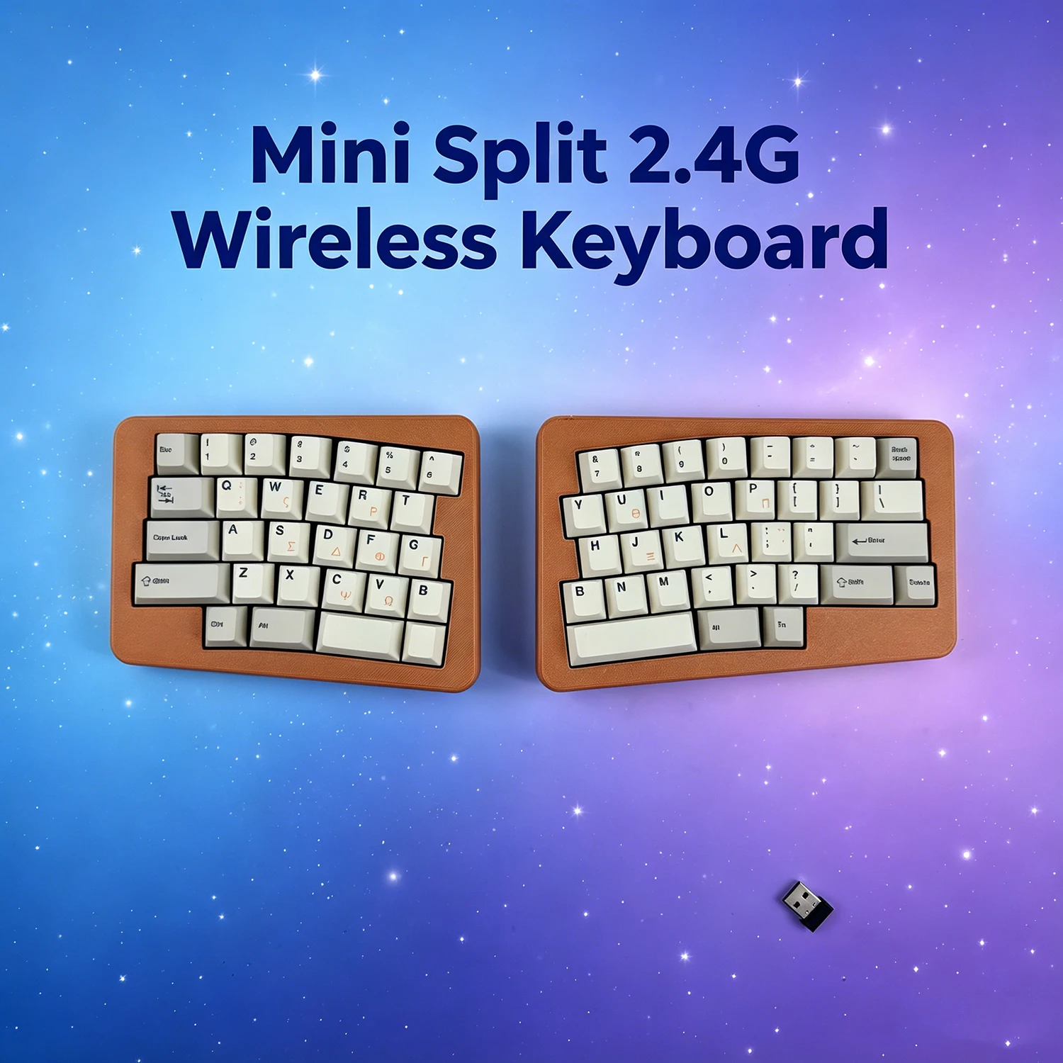 New Split Keyboard Kit For WHHKBALICE Wireless 2.4G Ergo New Split DIY Mini Gaming Keyboard