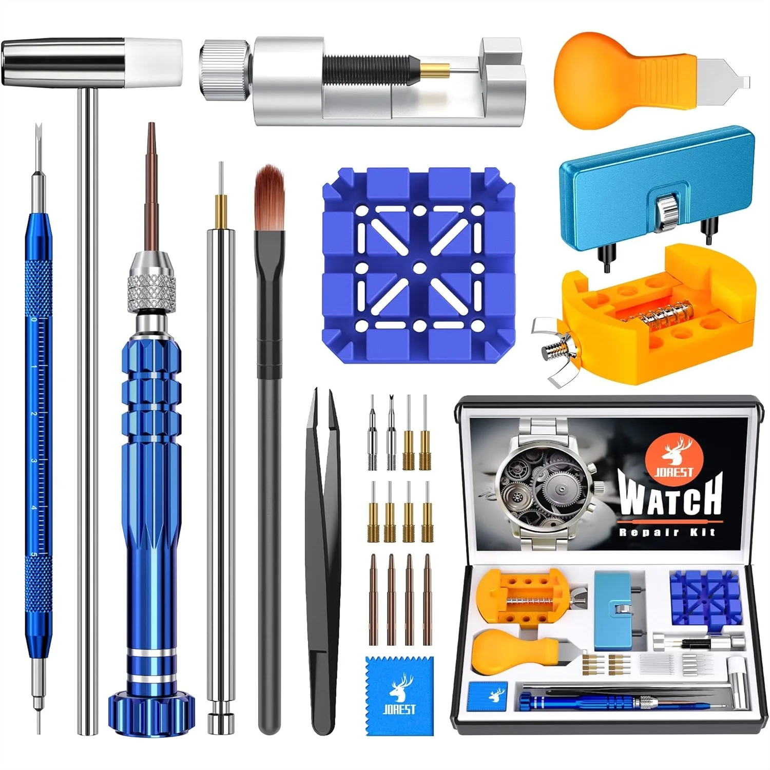 

Watch Repair Kit For Battery Replacement Link Removal Resizing Opener Screwdriver Set Wrench Back Remover Spring Bar Tool