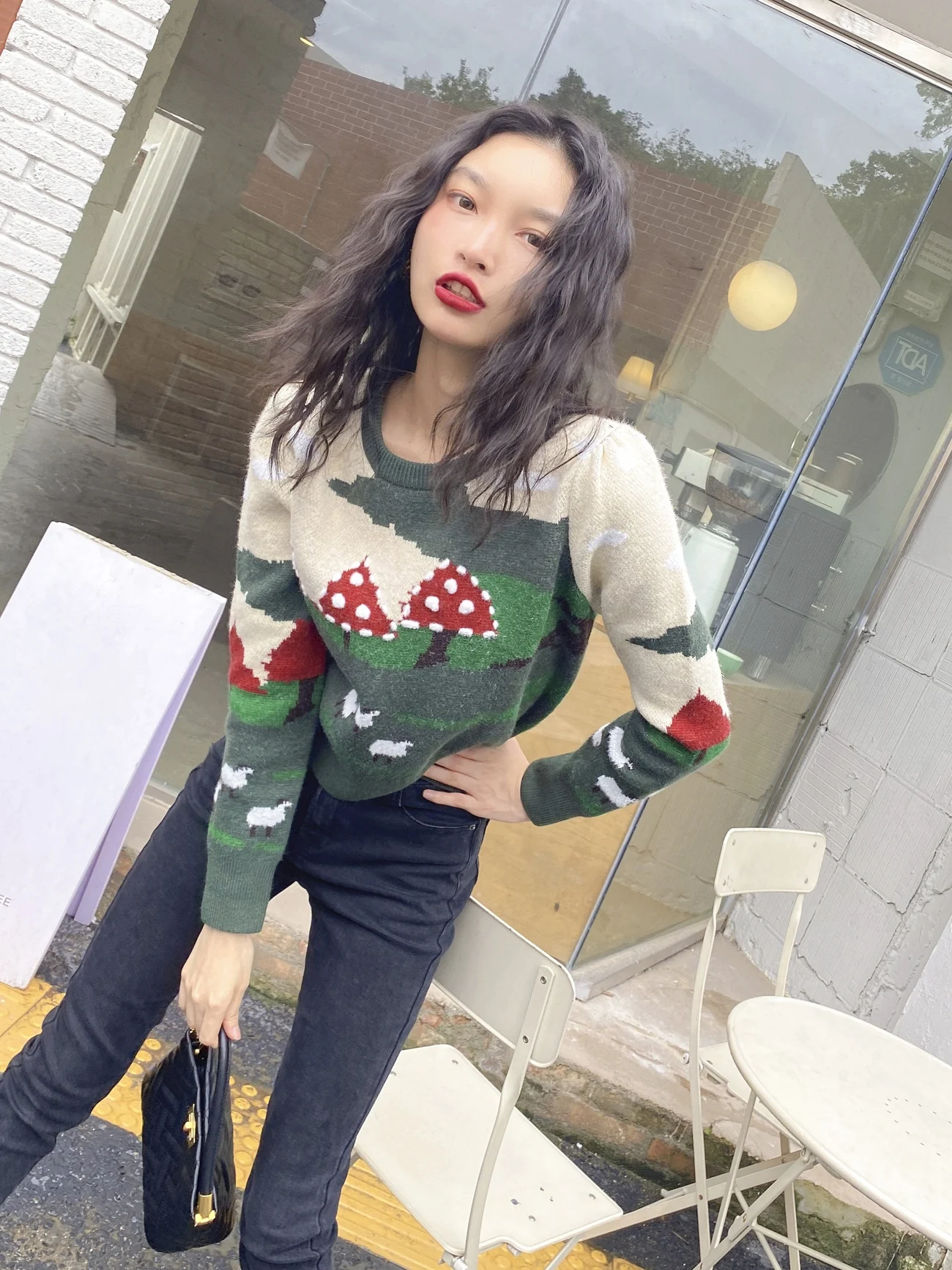 Ethereal Traf Md 2026 YAZHIMEI Autumn New Style of Women's Casual Fashion Multi-colored Knitted Sweater