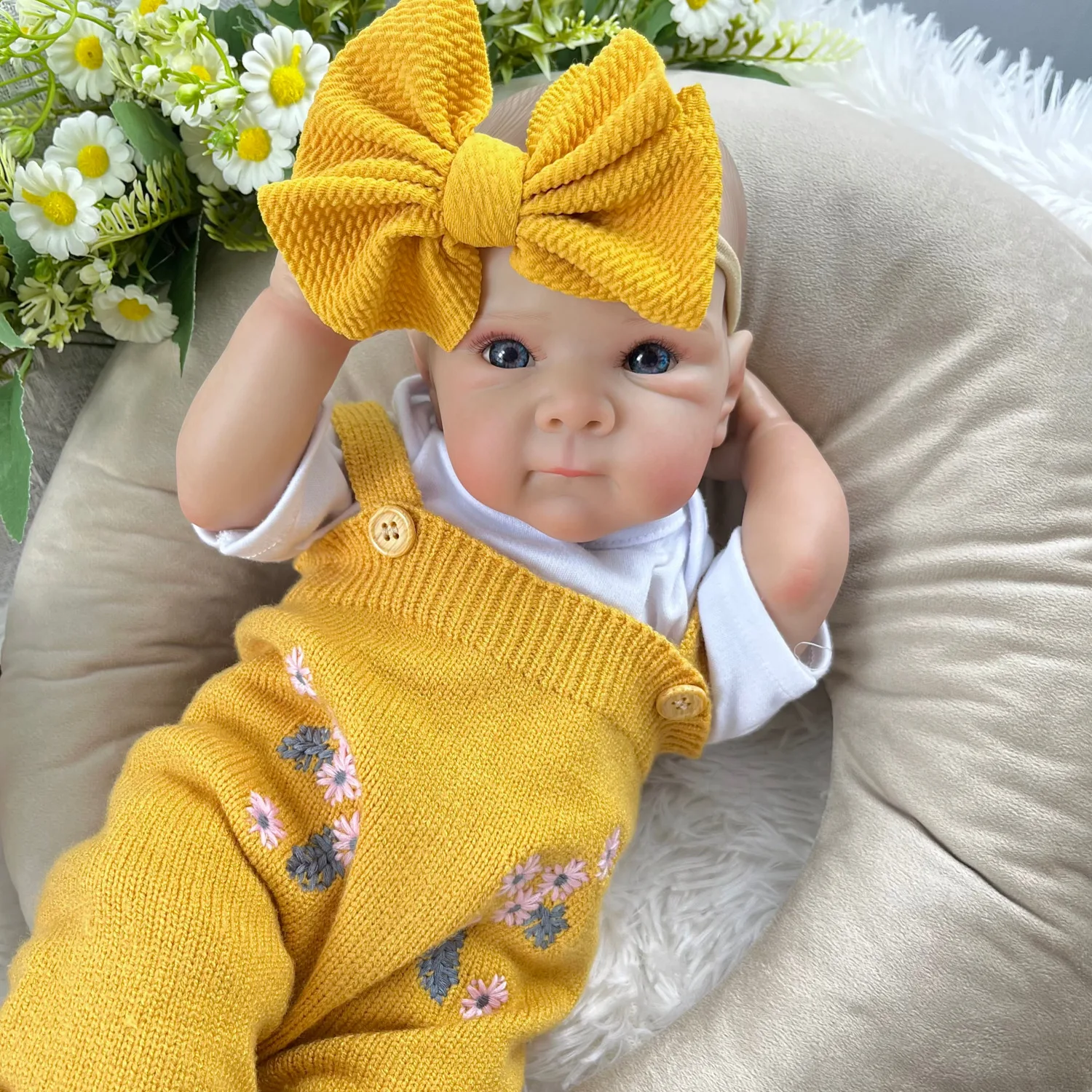 

BZDOLL 18inch Realistic Reborn Baby Doll with Cloth Body 45cm 3D-Skin Texture Fashion Doll Birthday Gift for Girls