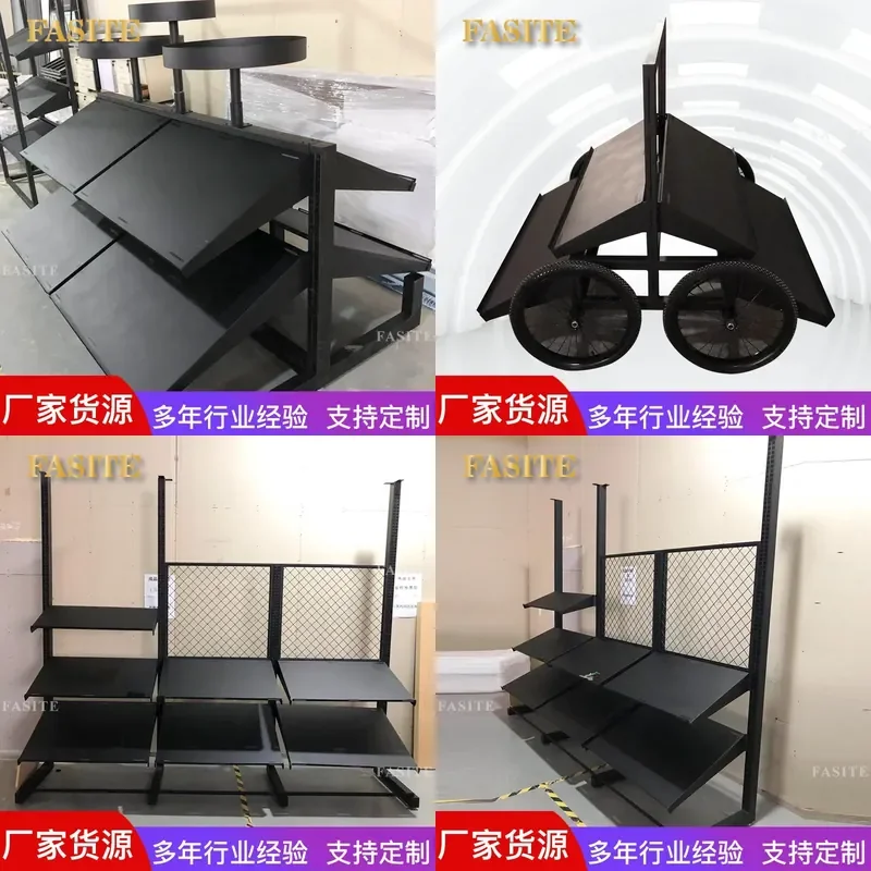 For Precision Sheet Metal Parts Double Sided Multi Layer Fruit Vegetable Store Promotion Display Rack Durable Commercial
