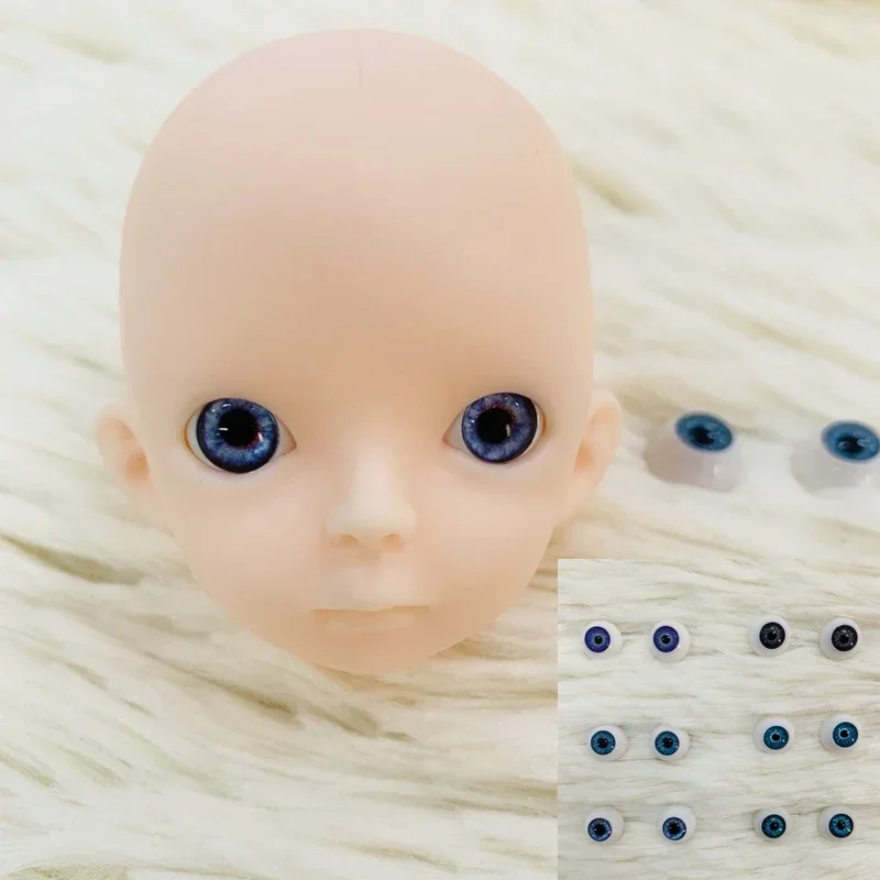 6 Pairs 12mm Doll Eyeball Plaything Accessories Acrylic BJD Blue 3D Eye DIY Toy Colorful Simulation Eyeballs Eyes