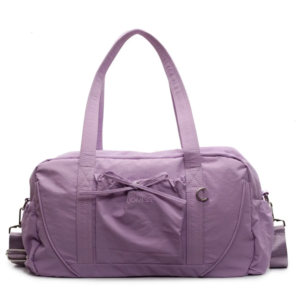 

Portable Large Capacity Fitness Bag Dry Wet Separation Solid Color Travel Bag Nylon Luggage Bag Sport